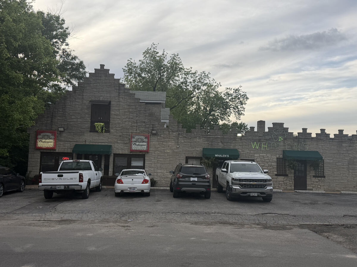Exterior of Whalen's Bar & Grill at night